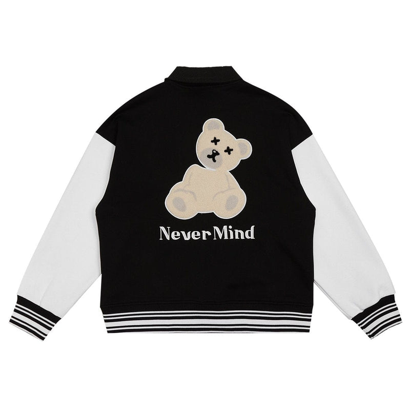 Killed Teddy Bear Varsity Jacket - Oversized Baseball Jacket