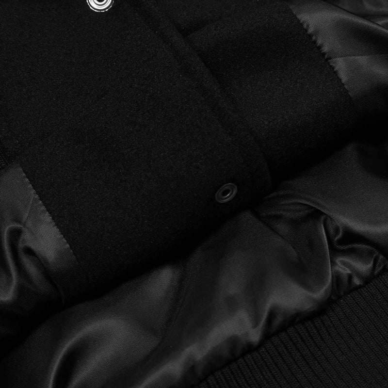 Knock Knock Varsity Jacket - Unisex Black College Jacket