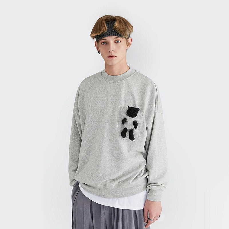 Locked Teddy Bear Sweatshirt - Unisex Relaxed Fit Crewneck