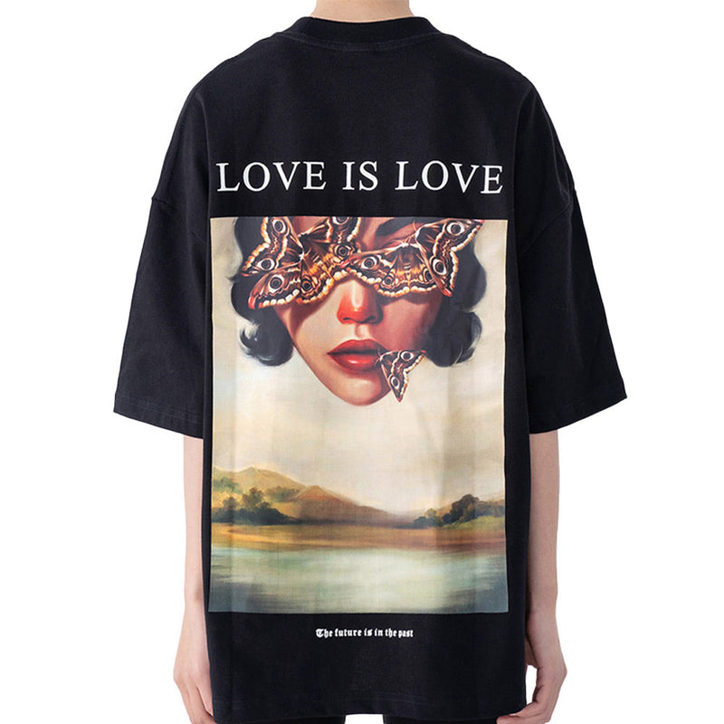 Love is Love T-Shirt - Butterfly Woman Art Graphic Tee