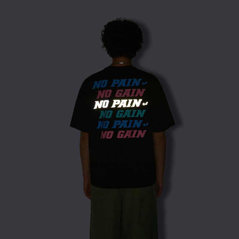 No Pain No Gain T-Shirt - Reflective Hip Hop Tee