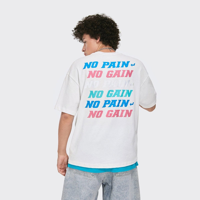 No Pain No Gain T-Shirt - Reflective Hip Hop Tee
