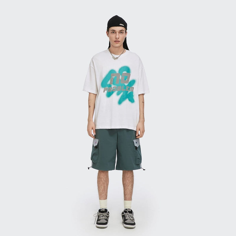 No Problem T-Shirt - Oversized Reflective Graphic Tee Shirt