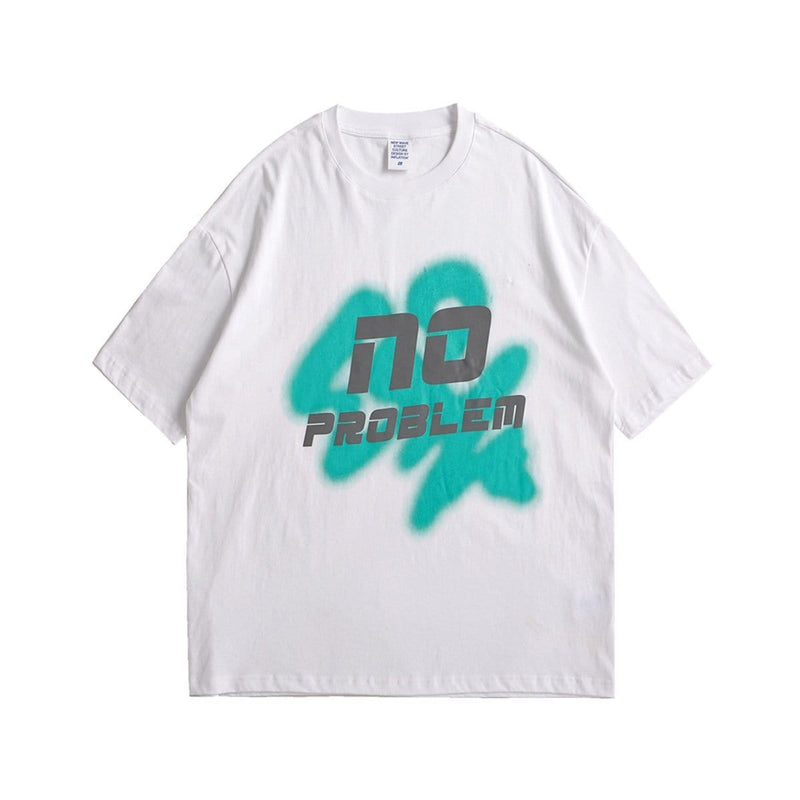 No Problem T-Shirt - Oversized Reflective Graphic Tee Shirt