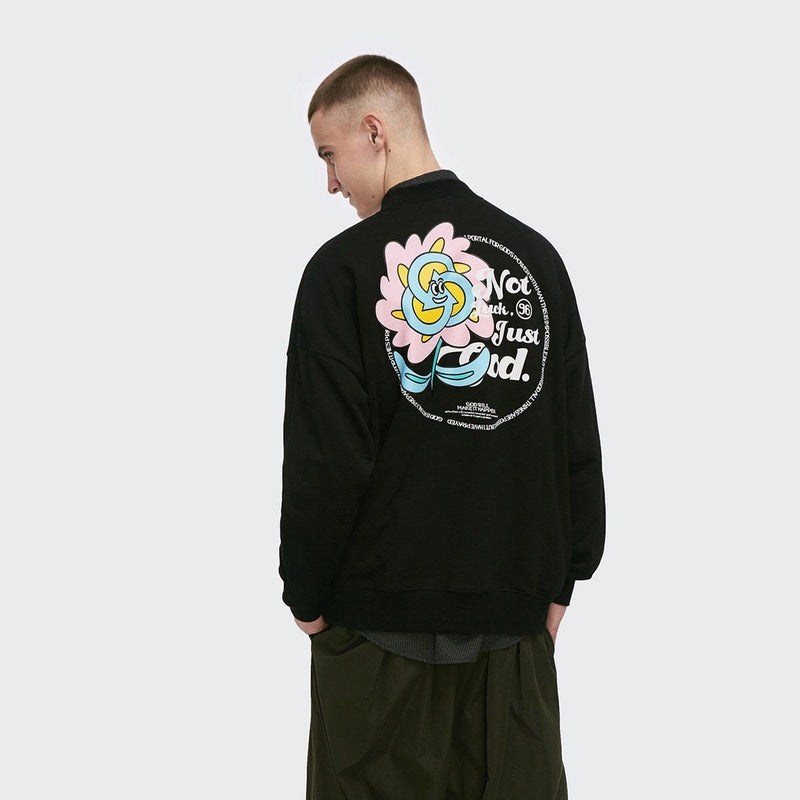 Not Luck Sweatshirt - Unisex Flower Print Sweater
