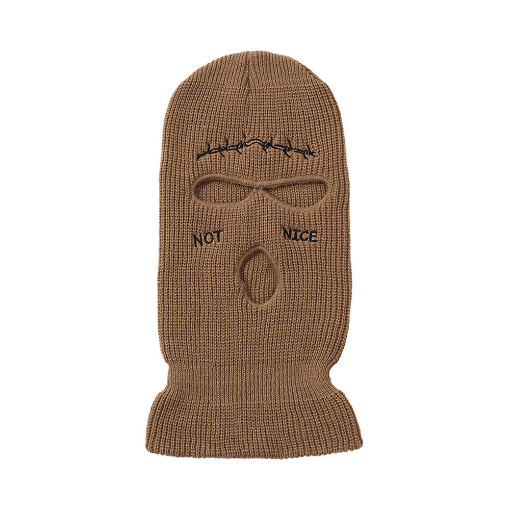 Not Nice Balaclava - 3 Hole Knitted Ski Mask Beanie