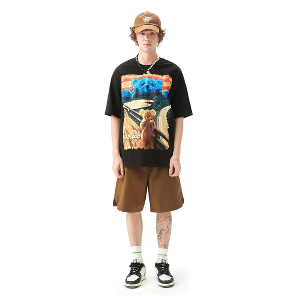 Paint Bear T-Shirt - Cool High Quality Cotton Tee in Black