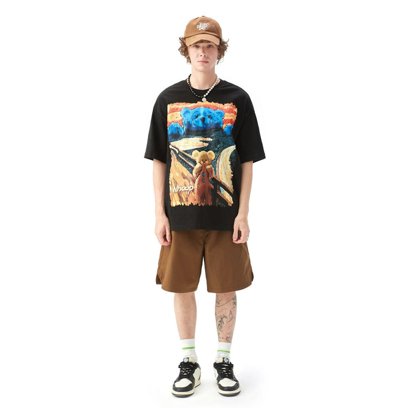 Paint Bear T-Shirt - Cool High Quality Cotton Tee in Black