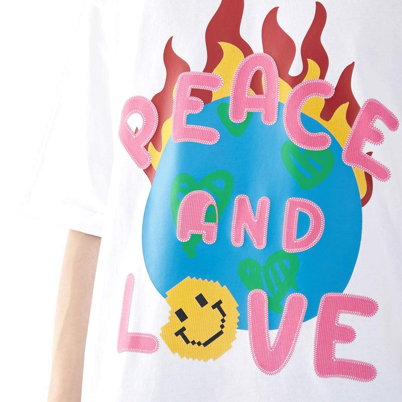 Peace and Love on Earth T-Shirt - Positive Message Emoji Tee