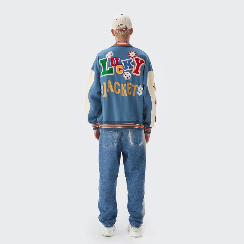 Poker Lucky Varsity Jacket - Vintage Baseball Jacket