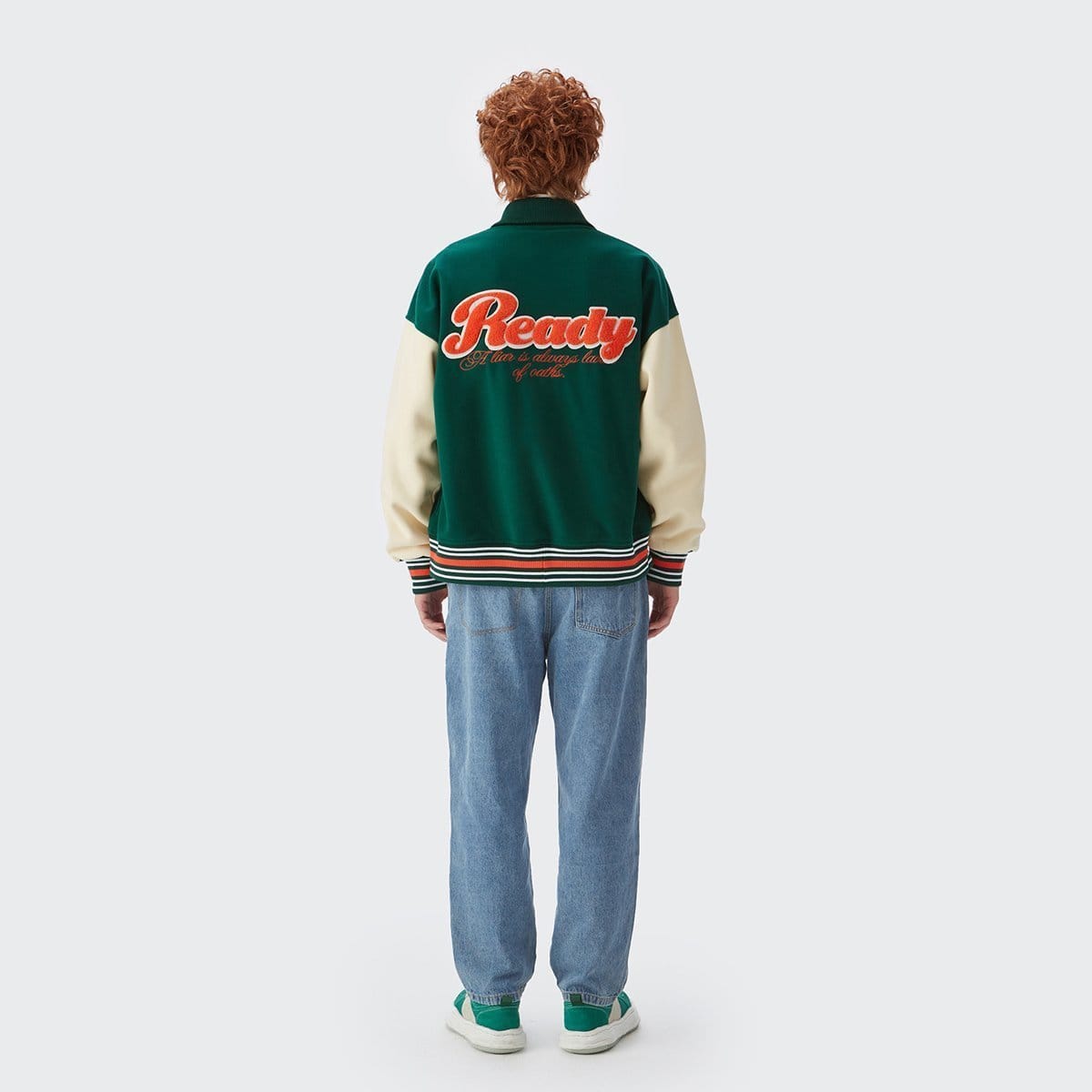 Ready Varsity Jacket Vintage Baseball Jacket with Number 24