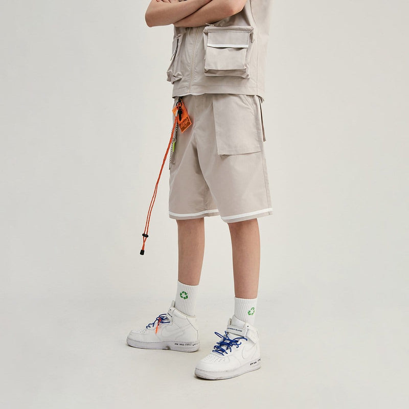 Reflective Canvas Shorts - Techwear Summer Outfit