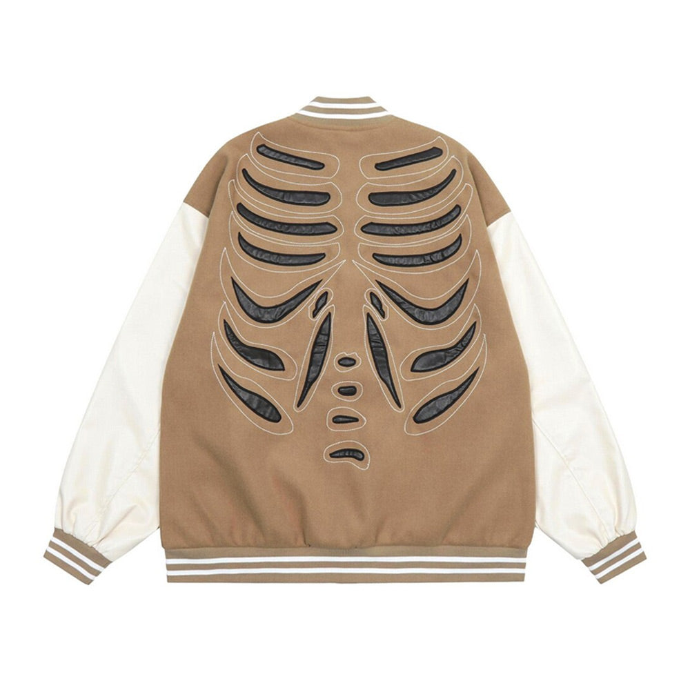 Skeleton Varsity Jacket - Bones Letterman Jacket