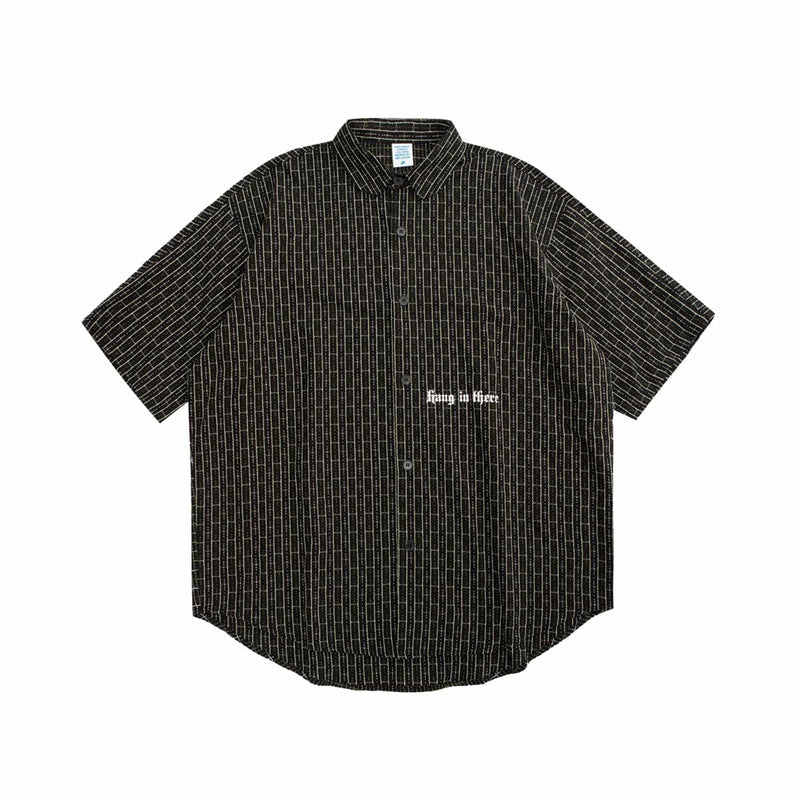 Time is Money Shirt - Oversized Plaid Short Sleeve Shirt