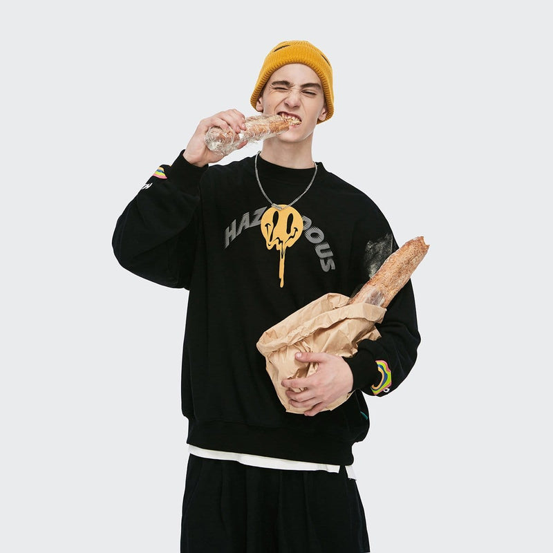 Trippy Smiley Sweatshirt - Cool Emoji Sweater