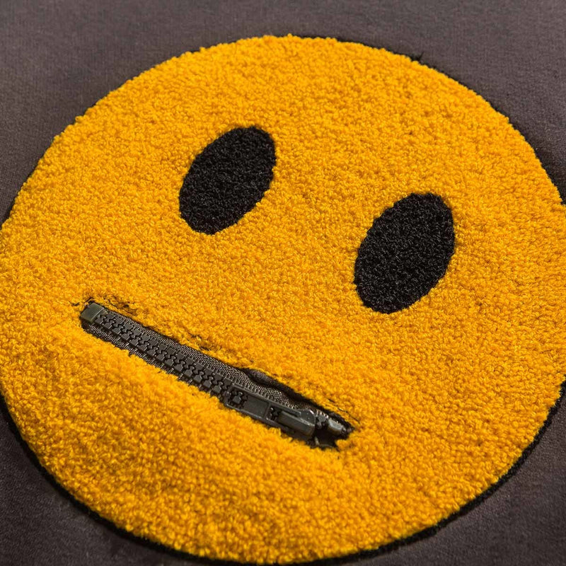 Zipper Mouth Emoji Hoodie - Smiley Face Hooded Sweatshirt